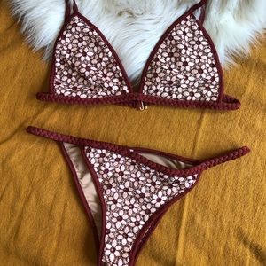 For Love and Lemons Braided Samba Bikini